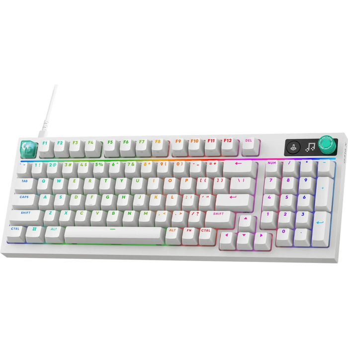 Tastierë Gaming Logitech G316 X 98 / Wired / Mekanike / 98% / Hot-Swappable / Linear / LIGHTSYNC RGB / USB-C – Bardhë 3