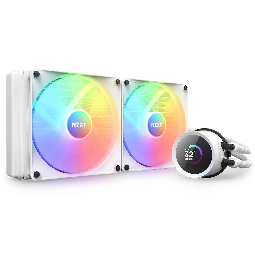 Ftohës për Procesor NZXT Kraken 280 RGB / LGA 1700, LGA 1851, AM5, AM4 / 280mm / 2x140mm RGB / LCD - Bardhë 4