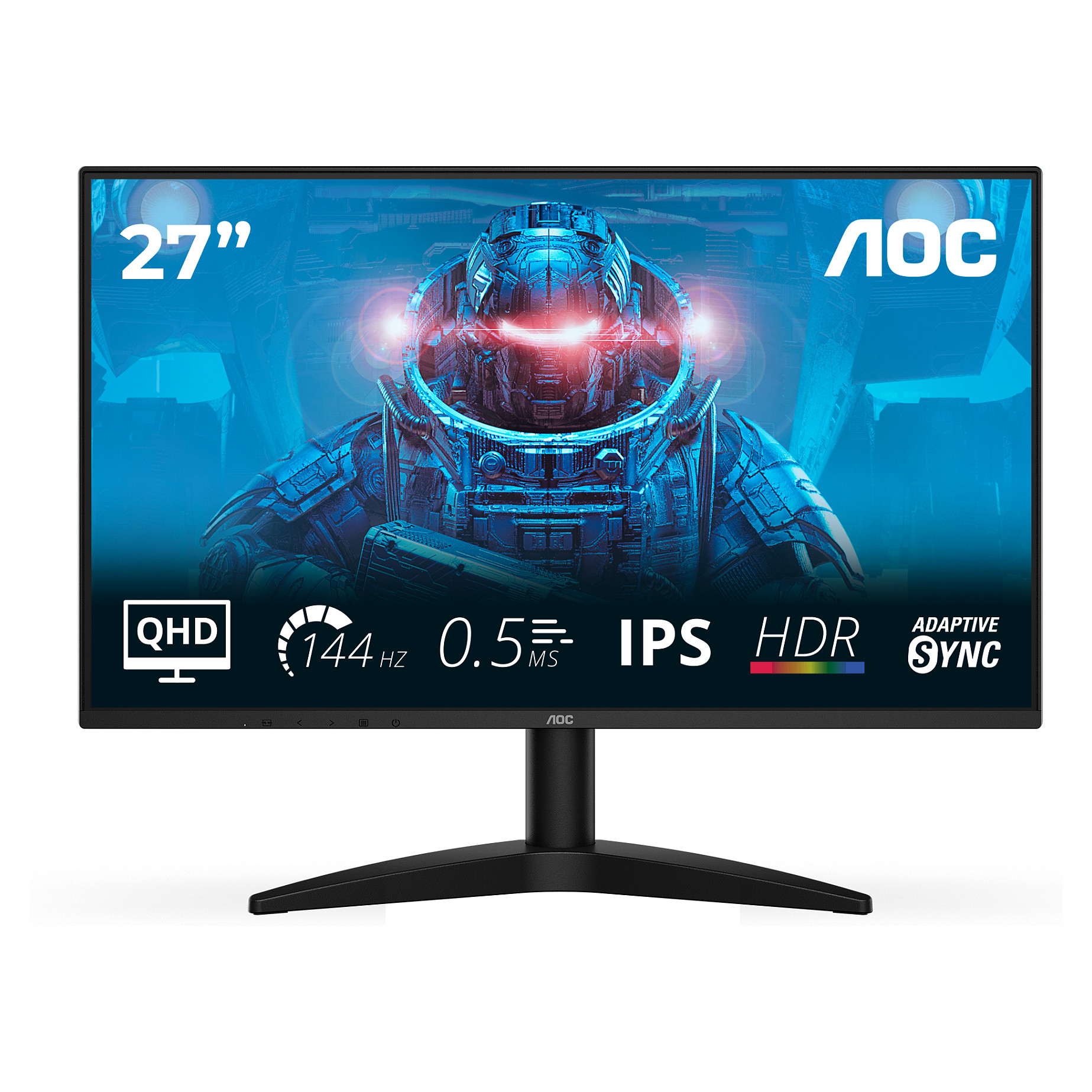 Monitor Gaming AOC Q27B36X / 27"/ Quad HD IPS / LED / 144Hz / 4ms / HDMI+DP - Zezë