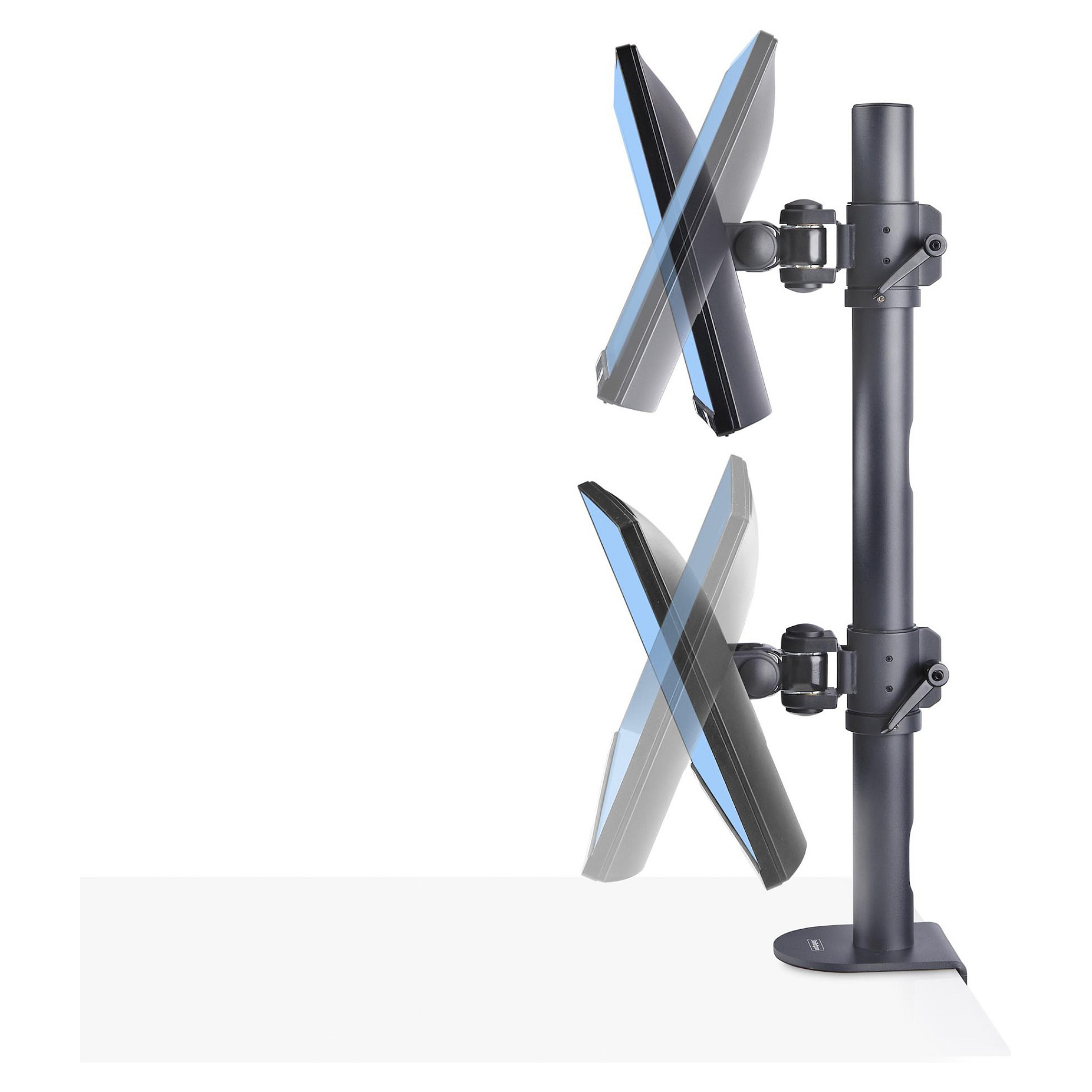 Mbajtëse për Monitor StarTech.com H2MPV-MONITOR-MOUNT , 2 Monitorë , 17–49" , deri 13kg për monitor , VESA 75x75 & 100x100 - Zezë 4