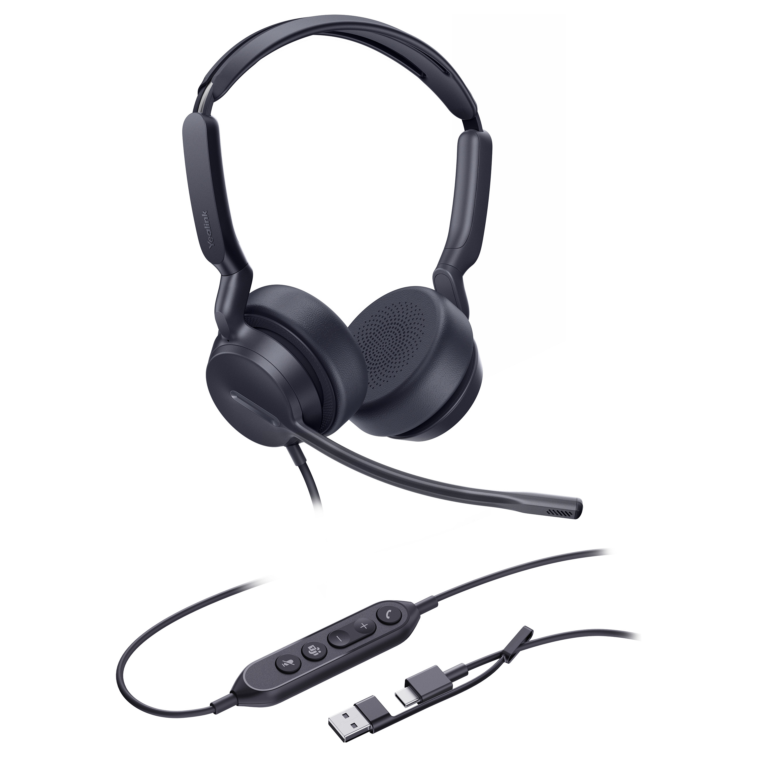 Kufje me kabllo Yealink UH44 Mono USB-C/A / USB-C + USB-A / Mono / 2.15 m - Zezë 9