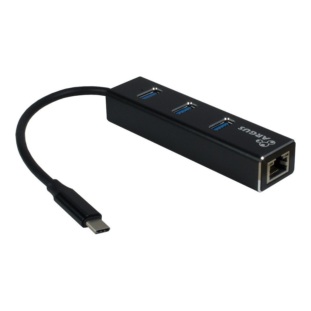 HUB USB-C HUB 3-Porte Inter-Tech Argus IT-410 1x RJ45 Gigabit Lan passiv