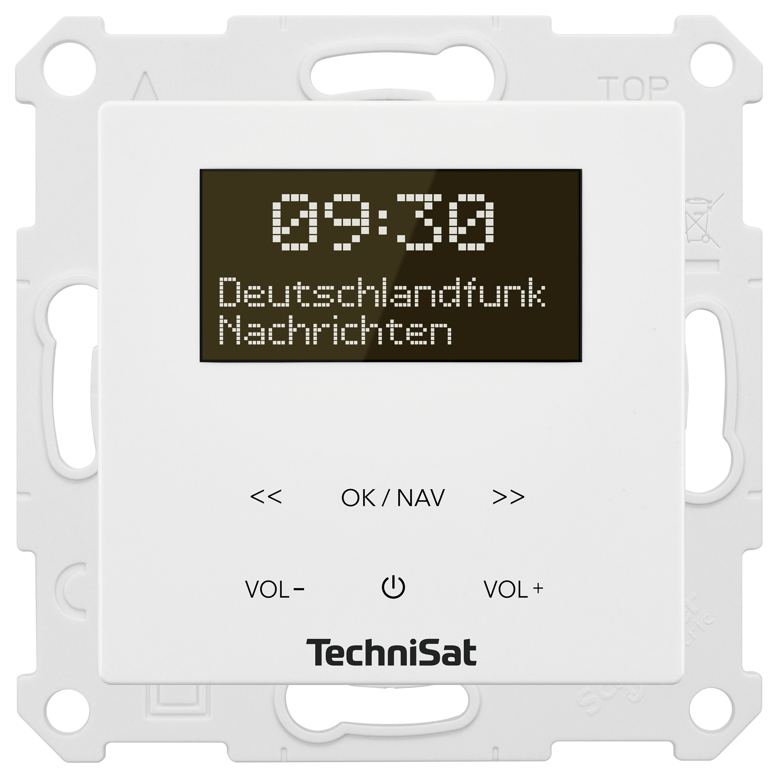 Radio me Alarm Ore TechniSat DIGITRADIO UP 55, DAB+, FM/RDS, Internet Radio, Bluetooth 5.0, Ekran OLED, Montim në Mur - Bardhë 2