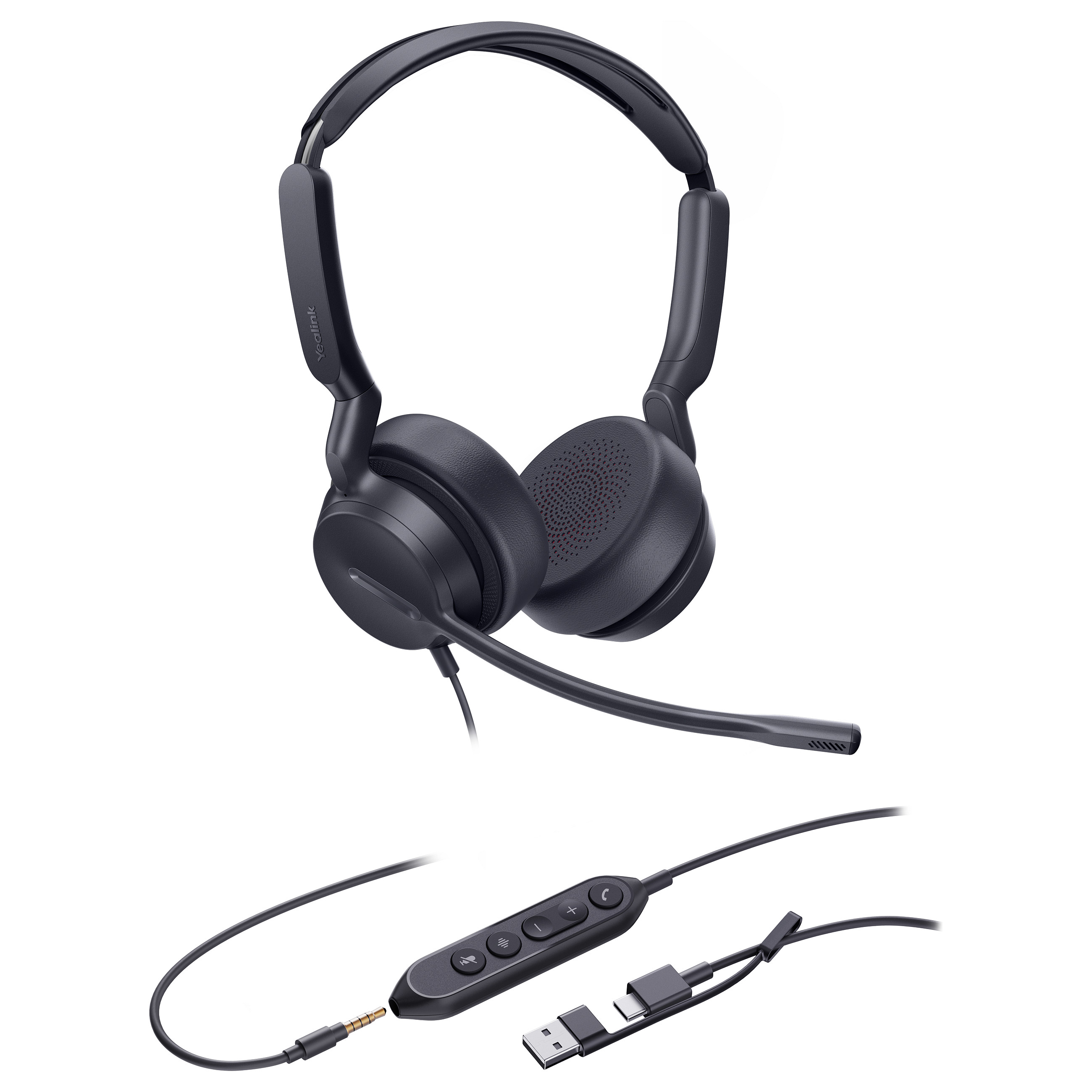 Kufje me kabllo Yealink UH44 Mono USB-C/A / USB-C + USB-A / Mono / 2.15 m - Zezë 4