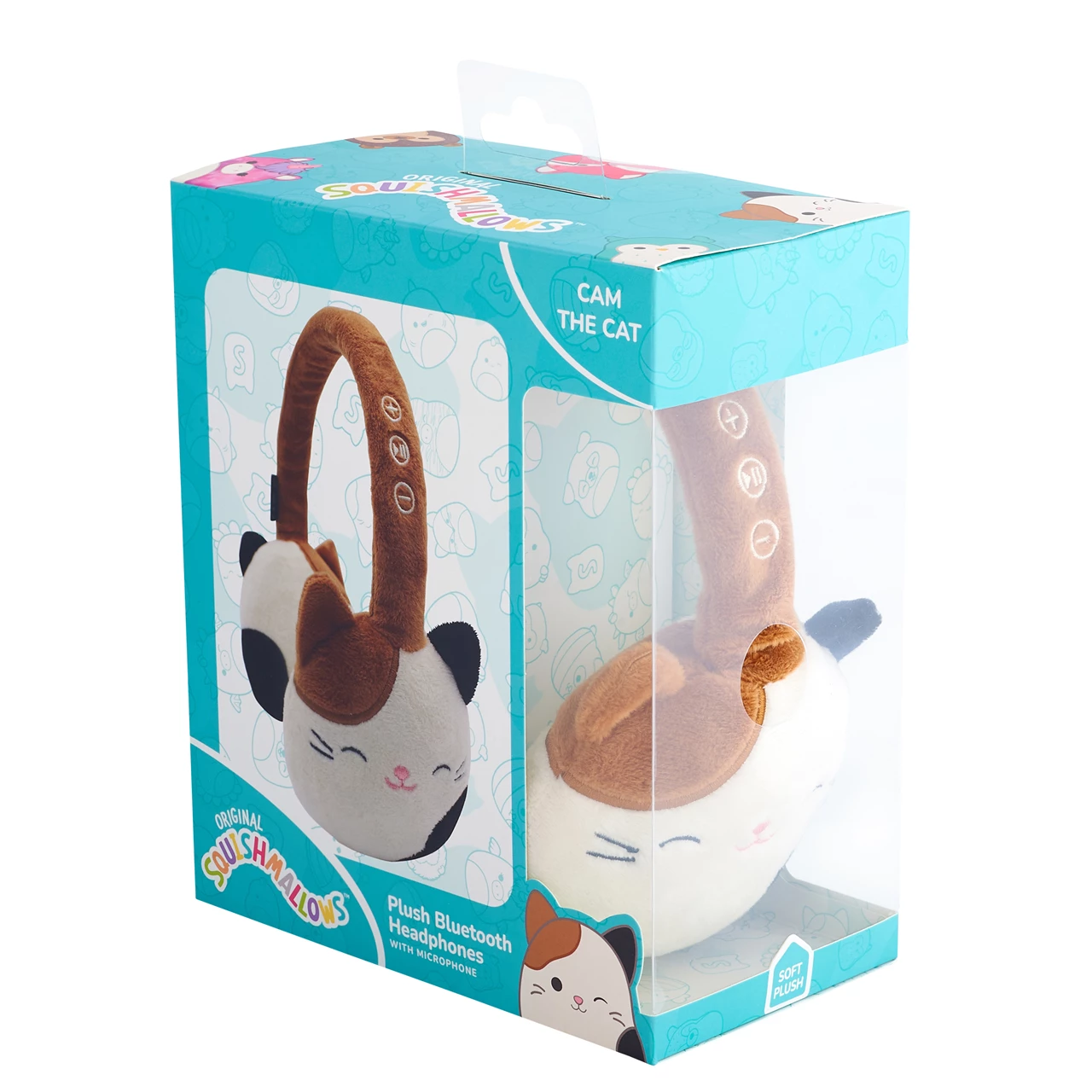 Kufje pa kabllo Lazerbuilt Squishmallows Cam the Cat, On-Ear, Bluetooth 5.0, Mikrofon, USB-C - Kafe 2
