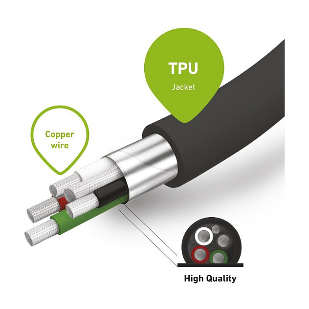 Kabllo USB SBS TECABLETYPCSK / USB-A në USB-C / USB 2.0 / 0.5m – Zezë thumbnail 2