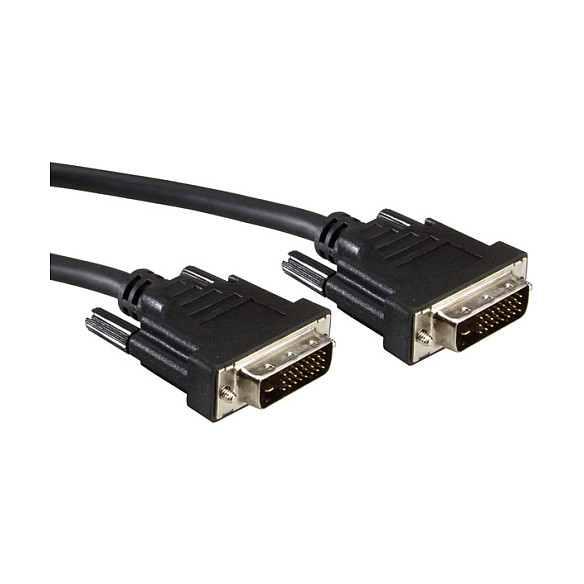 Kabllo DVI VALUE / DVI-D Dual Link / 2m - Zezë
