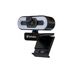 Webcam Verbatim AWC-02 / 49579 / 2K QHD / 5MP / Autofokus / Mikrofon / Ndriçim LED – Zezë