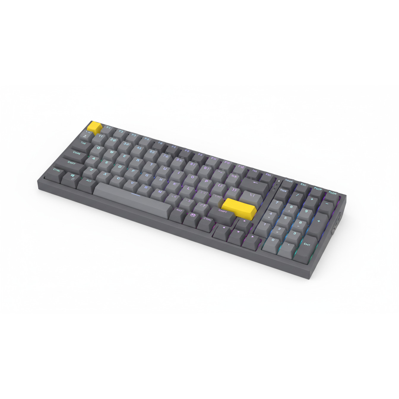 Tastierë Gaming ENDORFY Celeris 1800 / Wired & Wireless / DE / Mekanike / Yellow Switches / ARGB / 101 Taste - Gri 2