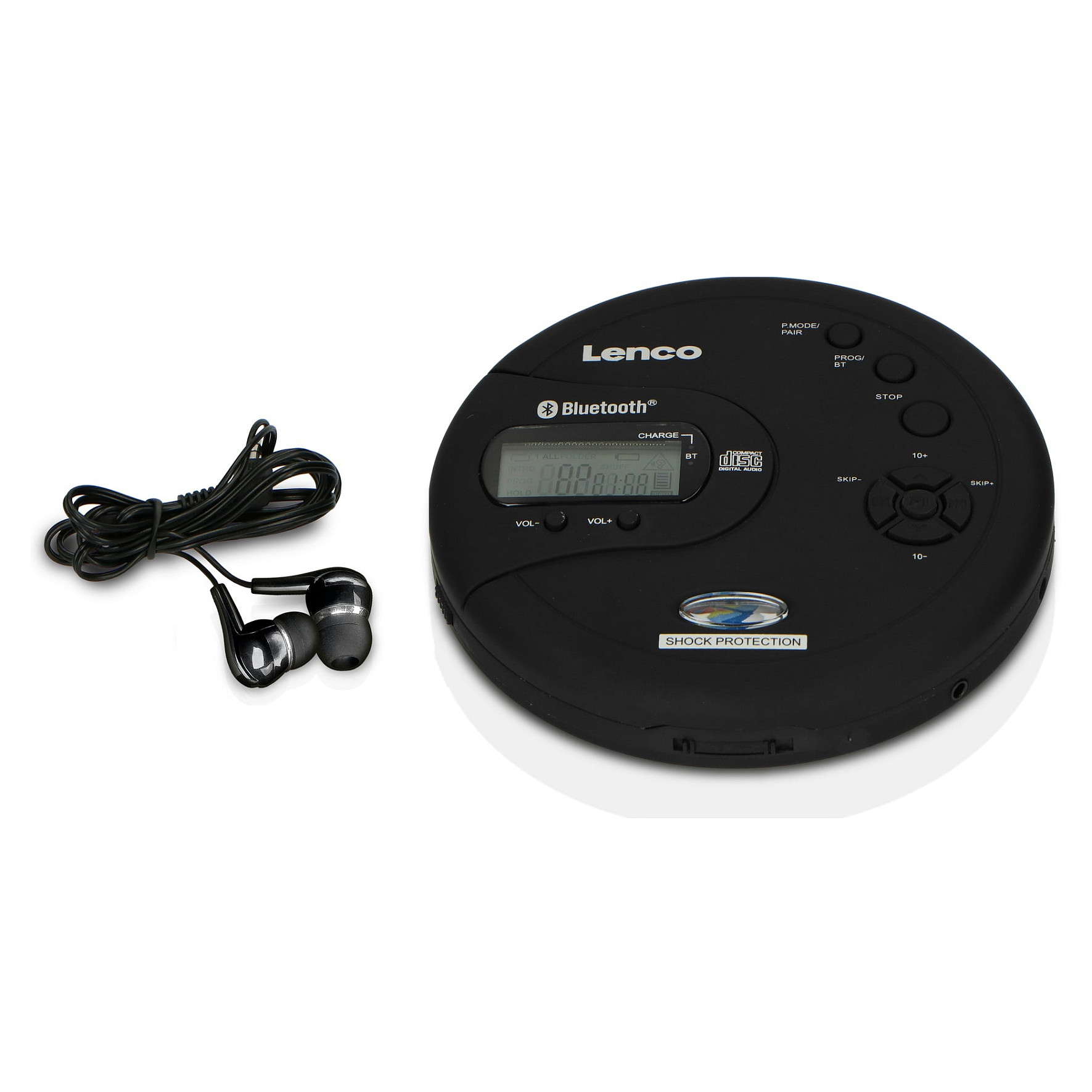 CD Player portativ Lenco CD-300, MP3, Ekran LCD, Kontroll i volumit me butona - Zezë 3