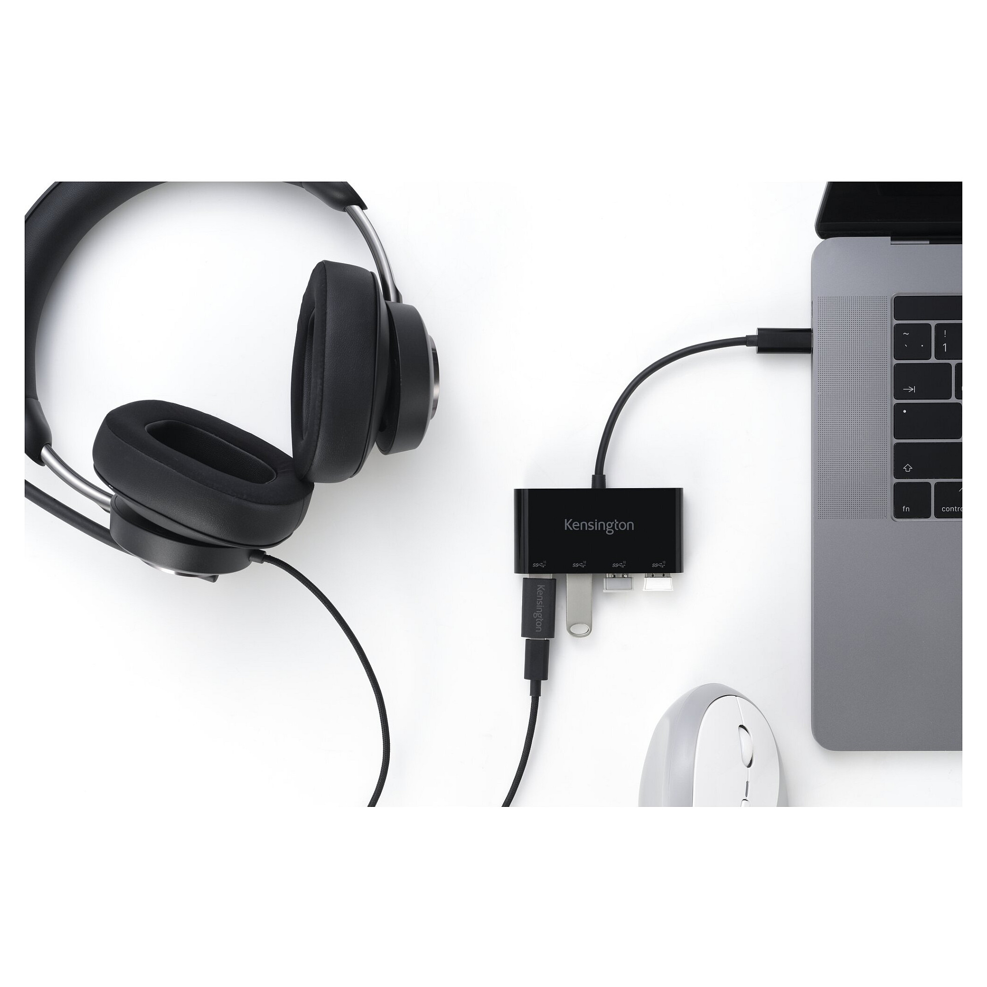 Hub USB Kensington CH1200 / USB-C në 4x USB-A / USB 3.2 Gen 2 / 10 Gbit/s / Plug & Play - Zezë 2