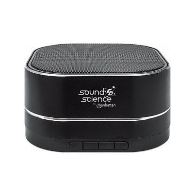 Altoparlant metalik me Bluetooth LED MANHATTAN Sound Science / Kontroll mikrofoni Bluetooth 5.0, Radio FM / microSD / i zi 3