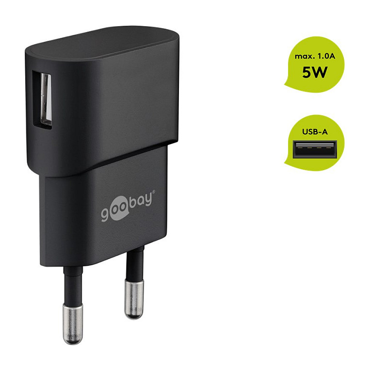 Karikues USB Goobay, USB-A, 5W, 1A - Zezë thumbnail 2