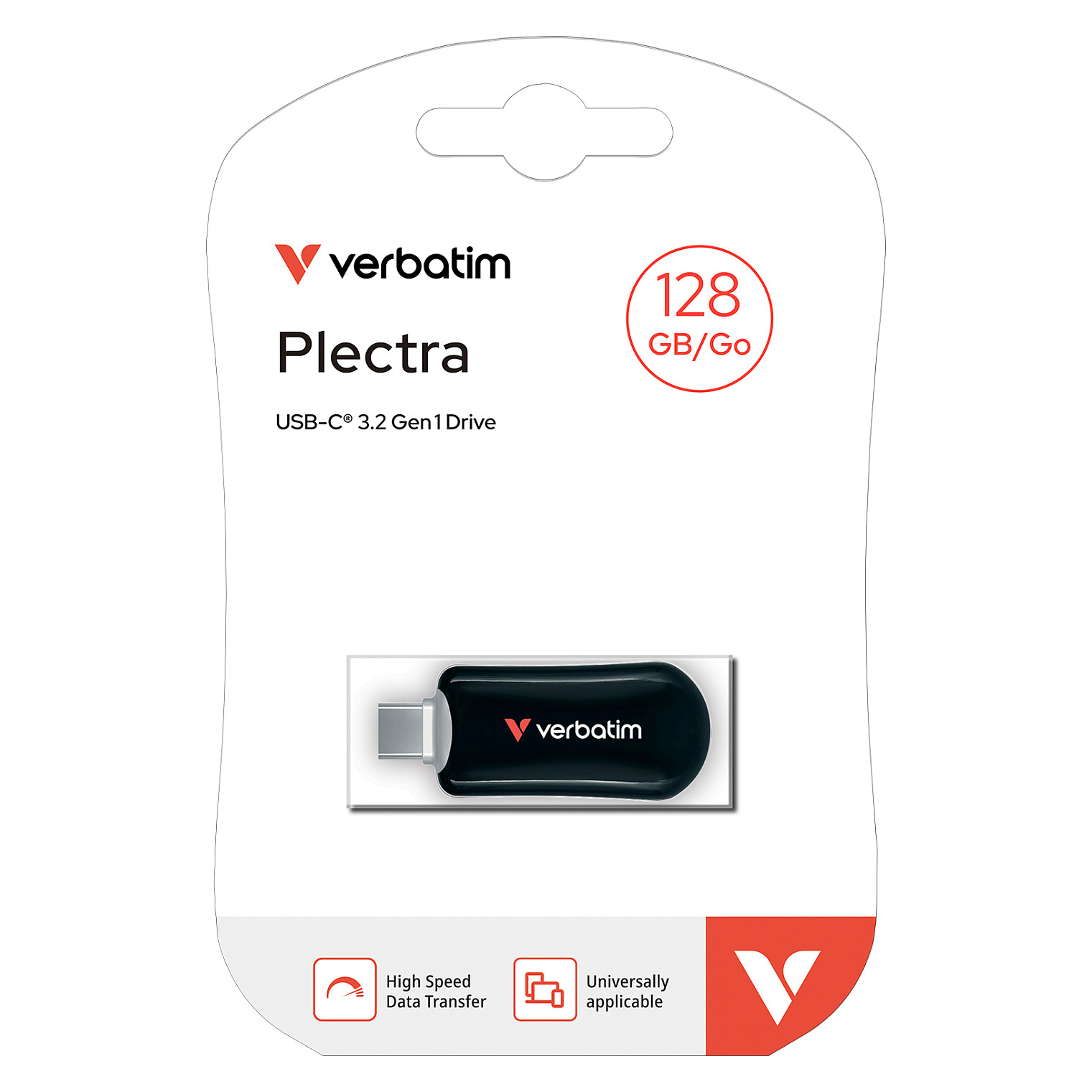 USB STICK 128GB Verbatim Plectra USB-C, e zezë thumbnail 4