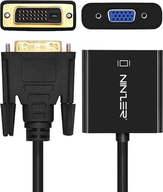 Kabëll DVI në VGA / 15cm / E zezë 2