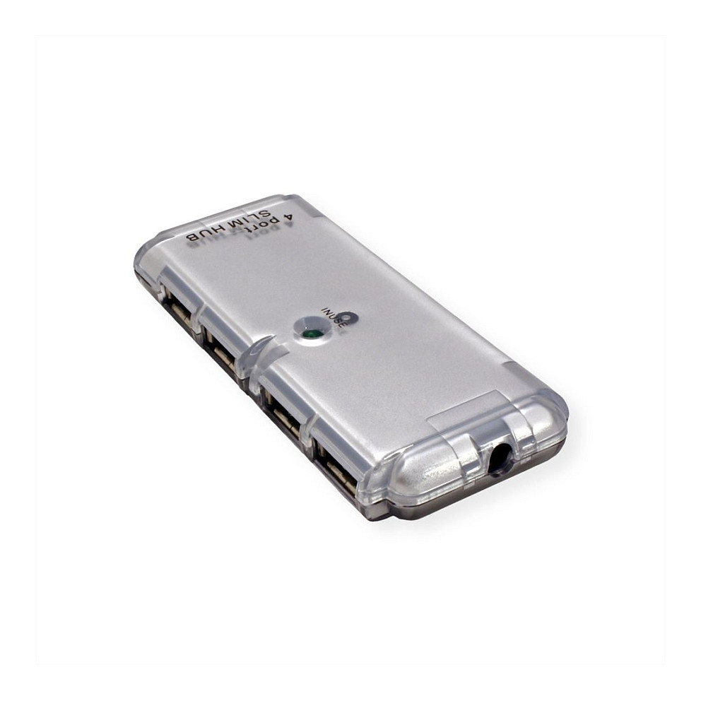 Hub USB-A VALUE 14.99.5015, 4x USB-A 2.0, 480 Mbps, Kabllo 30 cm, Korpus Plastik – Argjend 6
