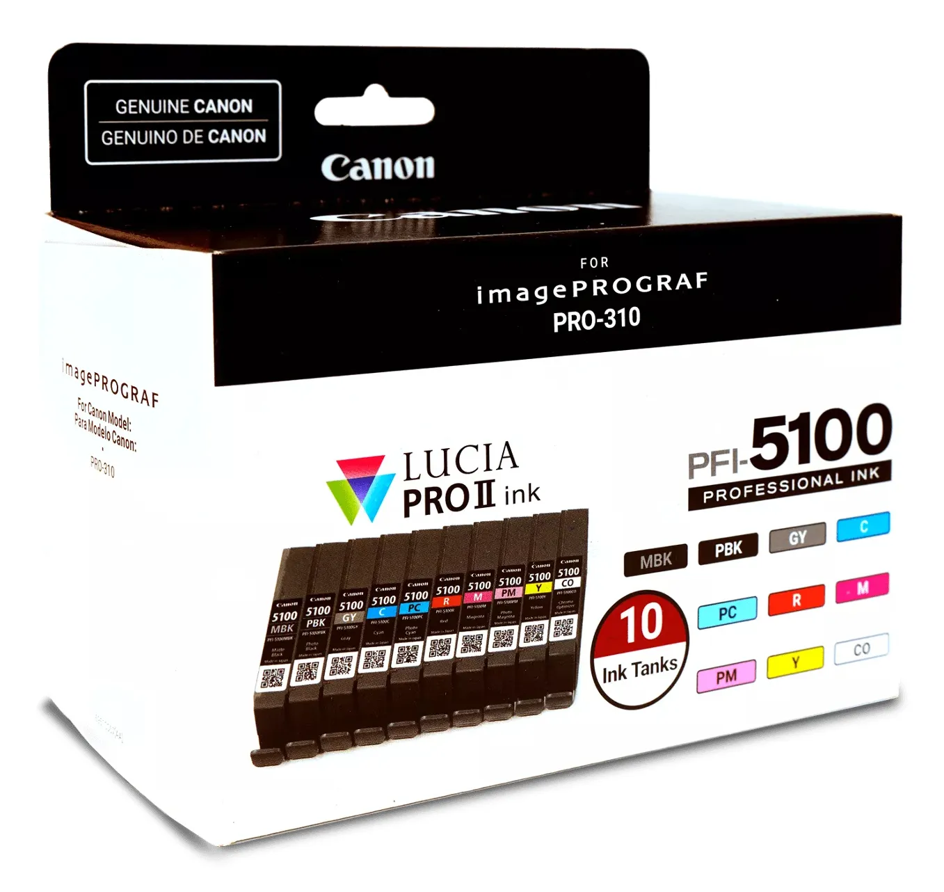 Set INK Canon PFI-5100, 6951C009, 10 Fishekë, për Printer Canon imagePROGRAF PRO-310 2