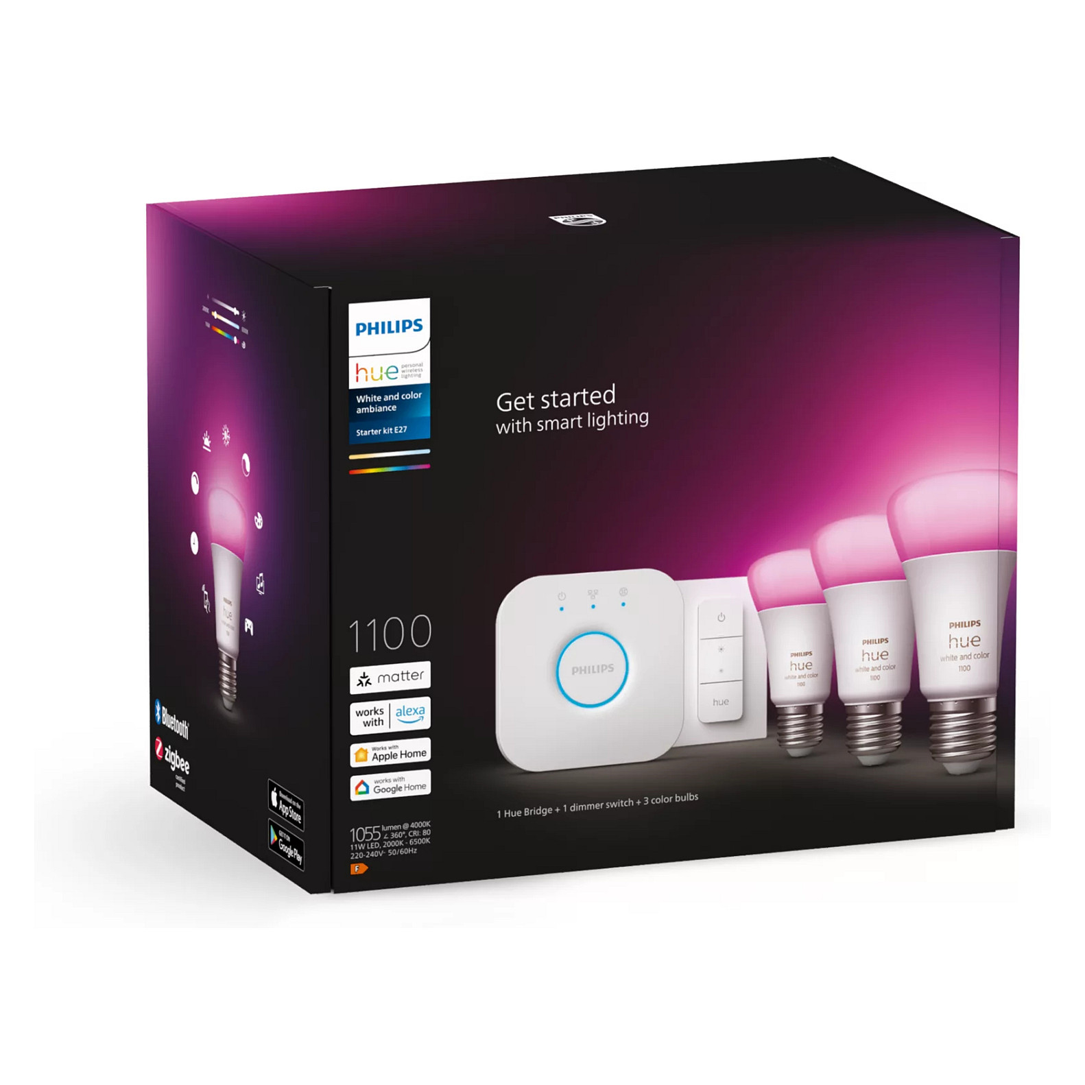Philips Hue White & Color Ambiance E27 / 3Pack Starter Set 75 W thumbnail 4