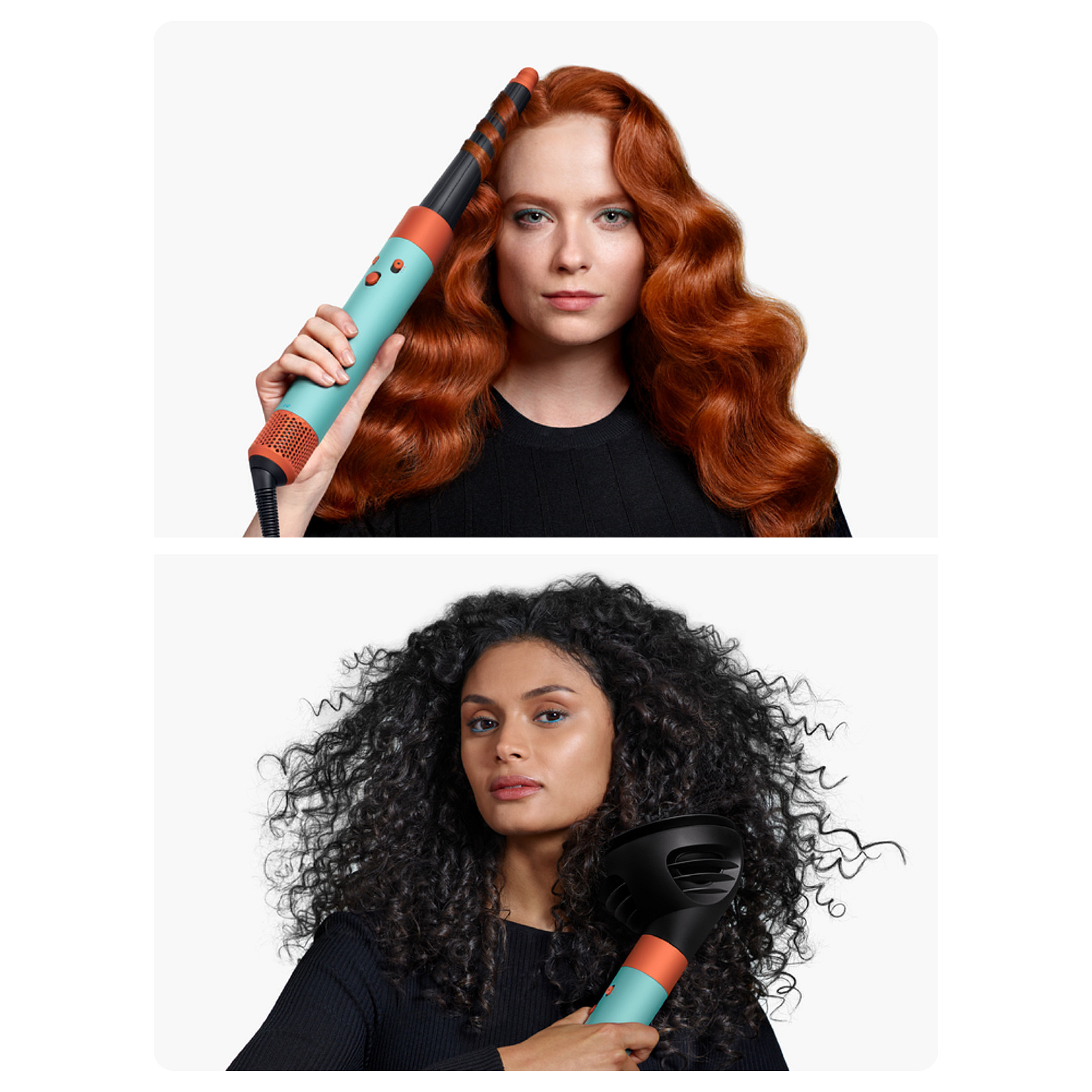 Stilues për flokë me ajër Dyson Airwrap i.d. Curly+Coily / Coanda / Bluetooth / 6-në-1 / 1300 W – Zezë/Portokalli/Gjelbër 3
