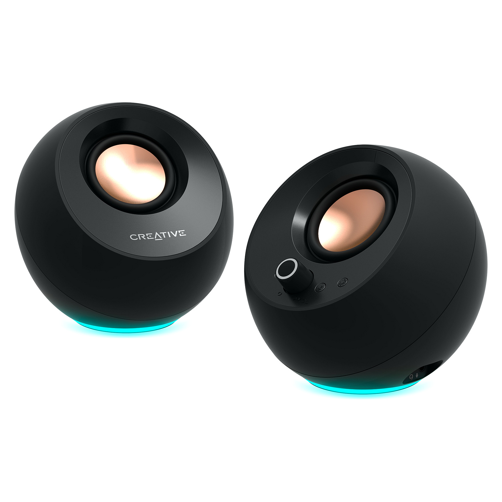 Altoparlantë Creative Labs Pebble Pro, 2.0, 10W RMS, Bluetooth 5.3, USB-C, AUX, RGB - Zezë 2