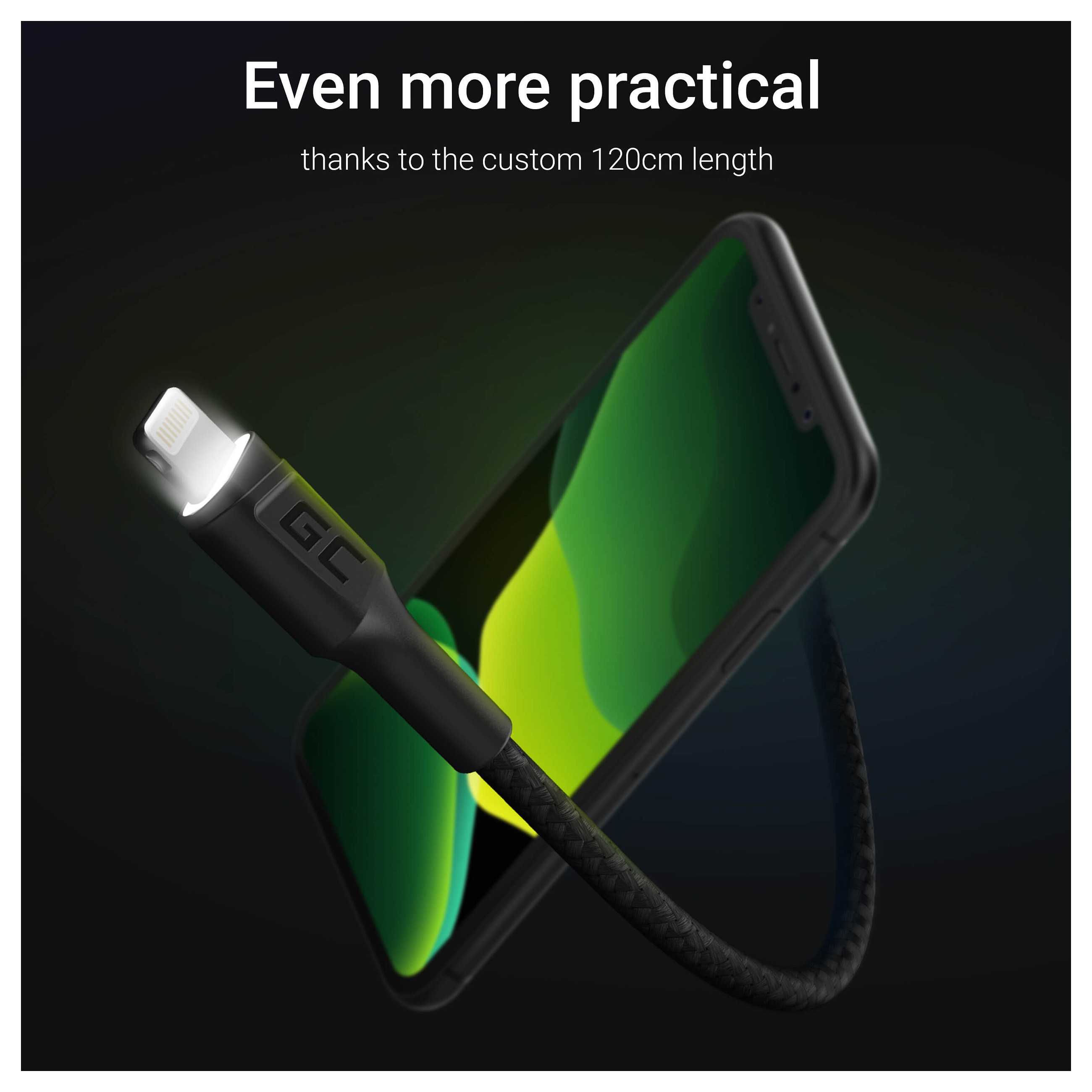 Kabllo për Rrjet ( UTP ) Green Cell KABGC05 lightning / 1.2 m – Zezë 5