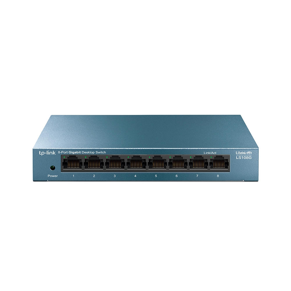 TP-Link LiteWave LS108G Gigabit Switch – 8× RJ45, 10/100/1000 Mbps, Metal