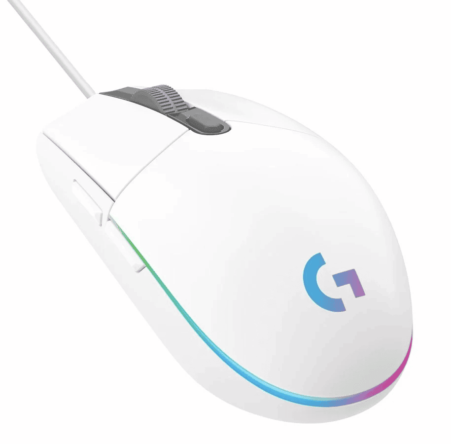 Maus Gaming Logitech G203 Lightsync – Bardhë