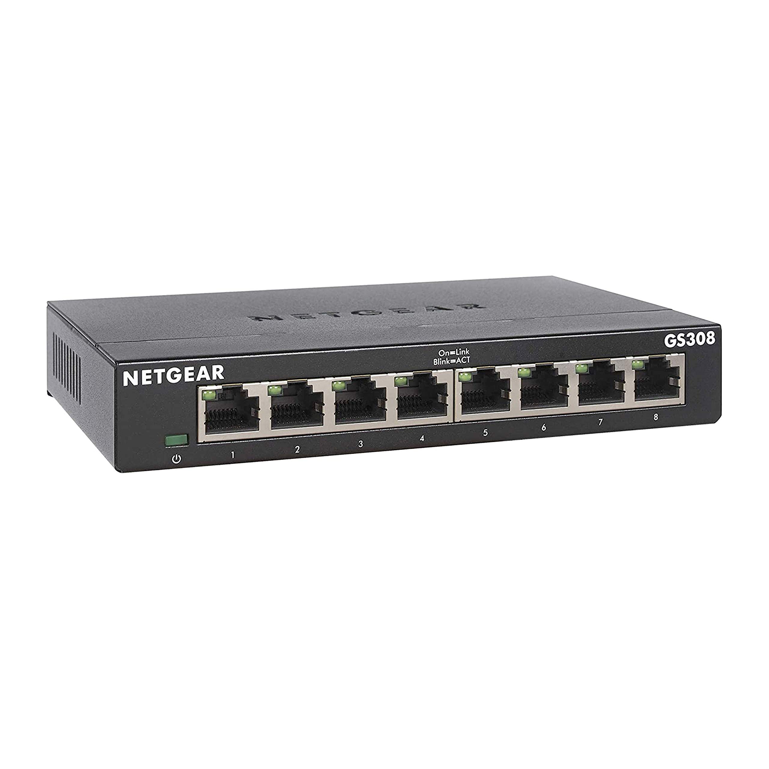 NETGEAR GS308 8-Port Gigabit Unmanaged Switch – 16Gbps, Fanless – Zezë