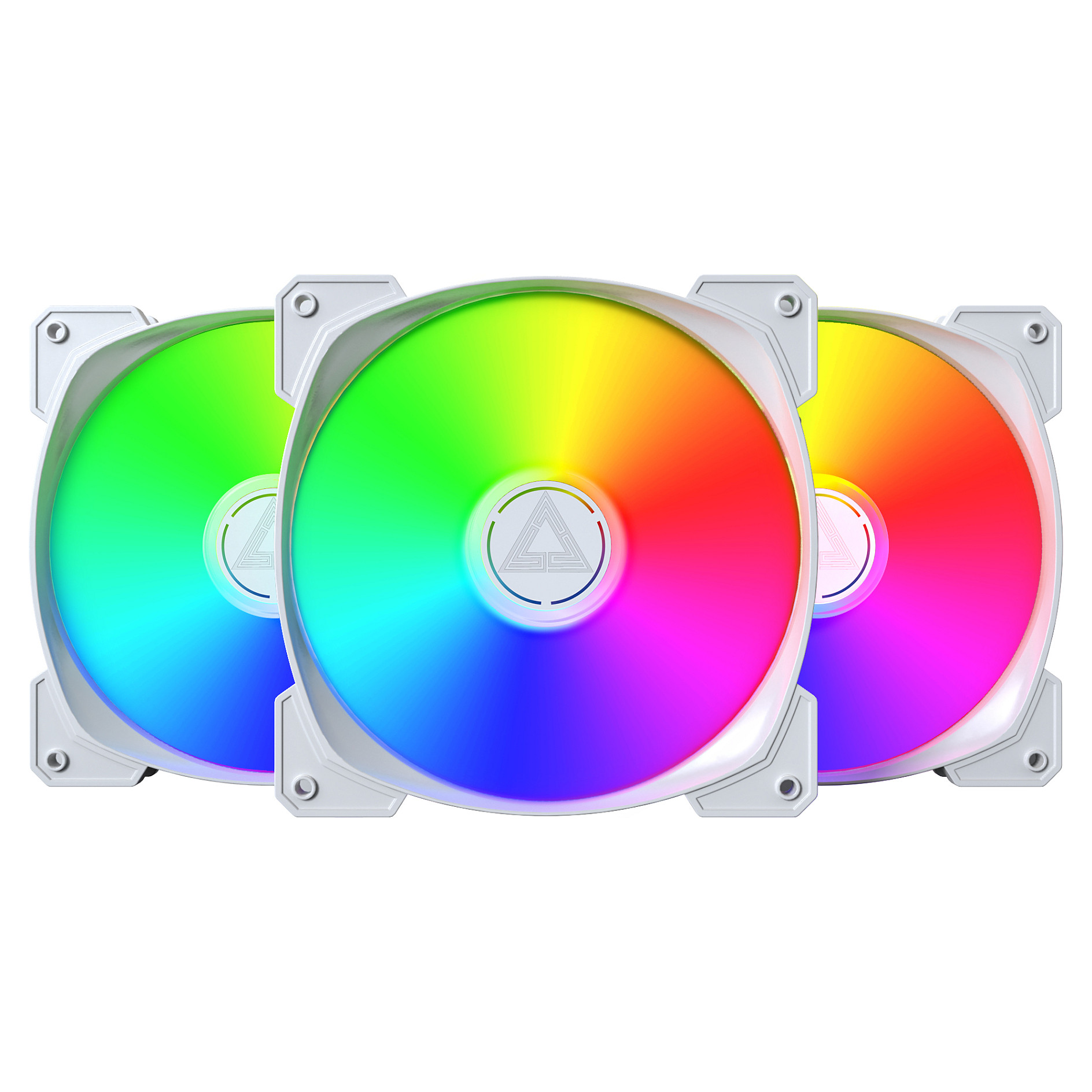 Ftohës për Kasë Montech HP140 ARGB PWM / 140mm / 600-1600 RPM / ARGB / PWM / 3-Pack – Bardhë
