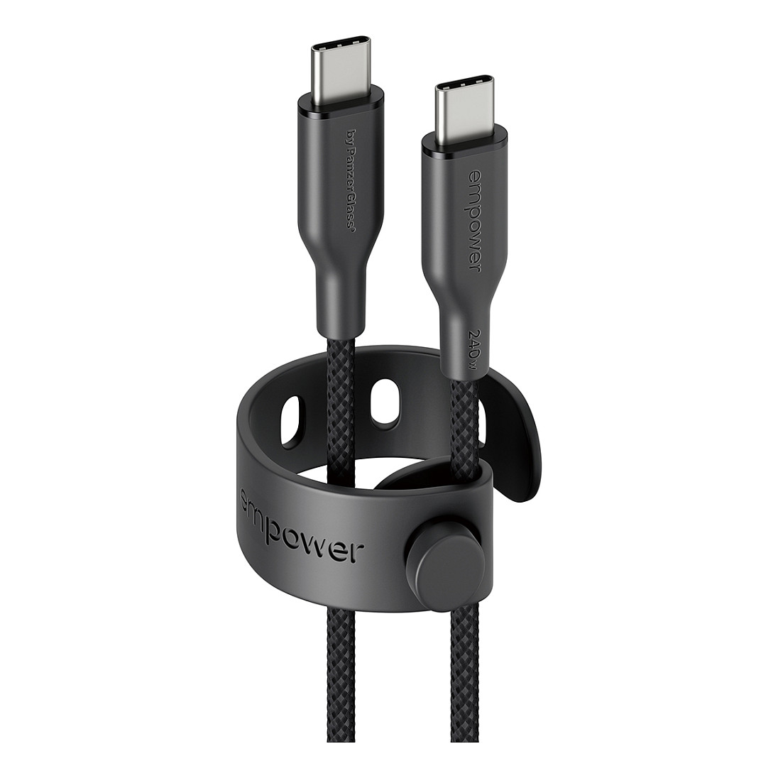 Kabllo empower by PanzerGlass Racing, EM32448, USB-C në USB-C, USB 2.0, 240W, 2 m - Zezë 8