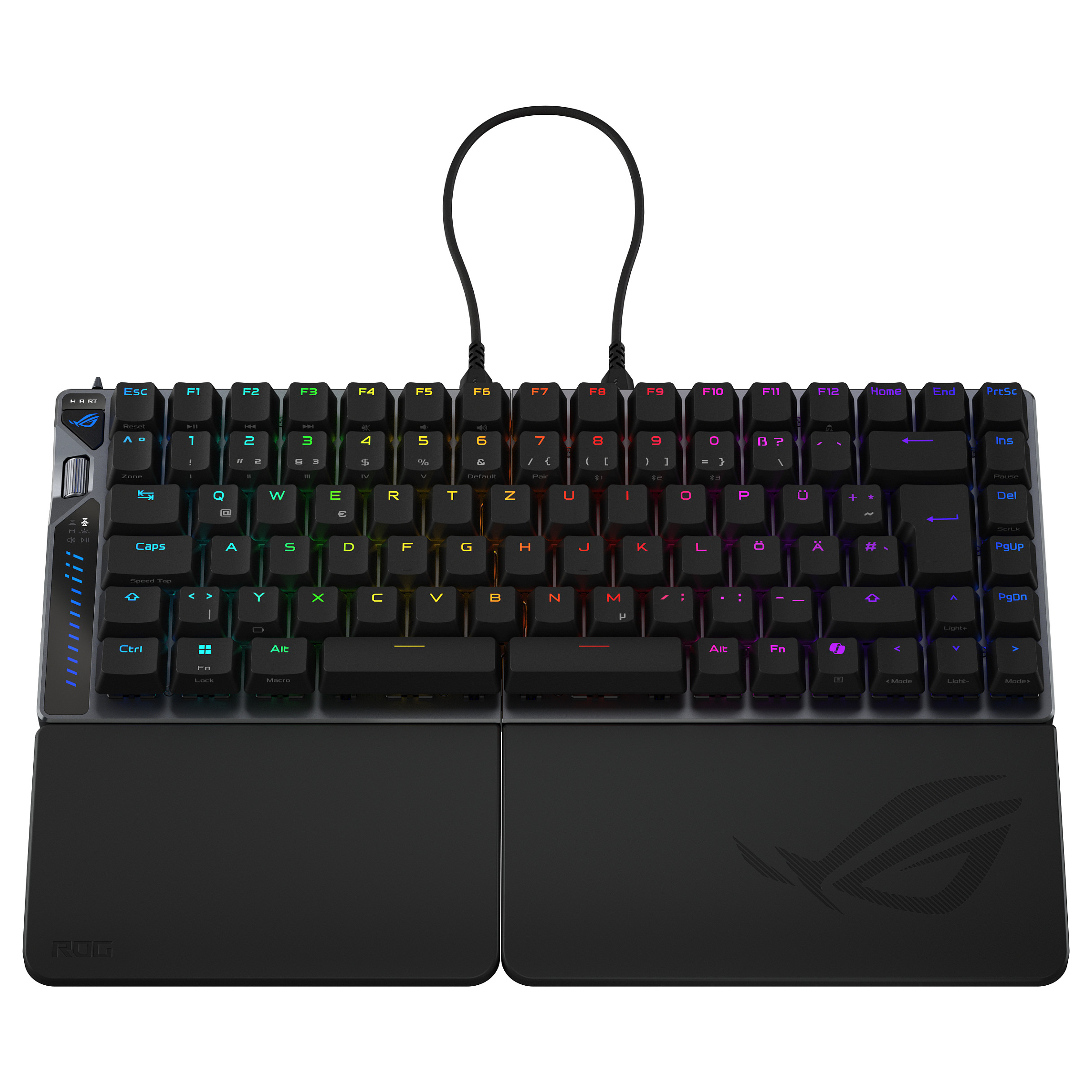 Tastierë Gaming ASUS ROG Falcata / USB + 2.4 GHz + Bluetooth 5 / Mekanike Magnetike ROG HFX V2 / 75% / QWERTZ / German / RGB - Zezë 2