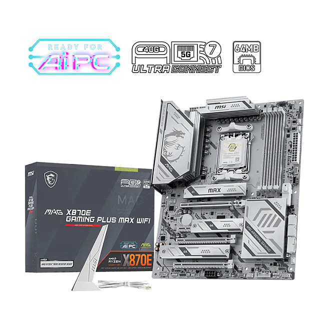 Pllakë Amë AMD AM5 MSI MAG X870E Gaming Plus Max WiFi / ATX / DDR5 / HDMI