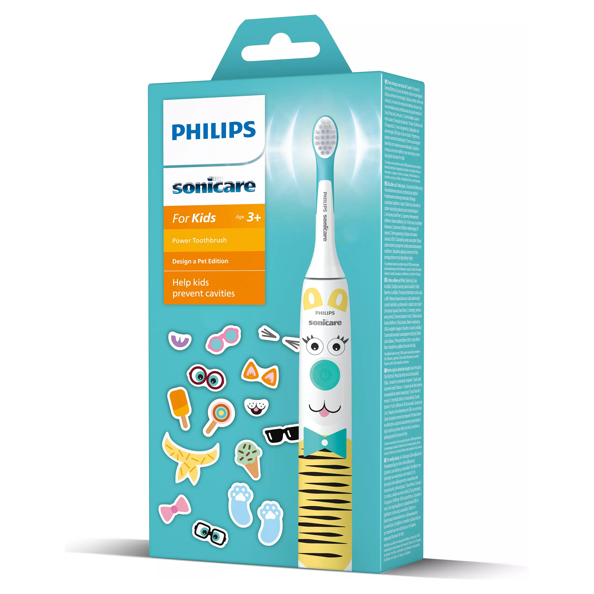 Furçë dhëmbësh elektrike për fëmijë Philips Sonicare For Kids HX3601/01 / Sonic / 2 Nivele / SmarTimer / KidPacer – Blu/Bardhë 3