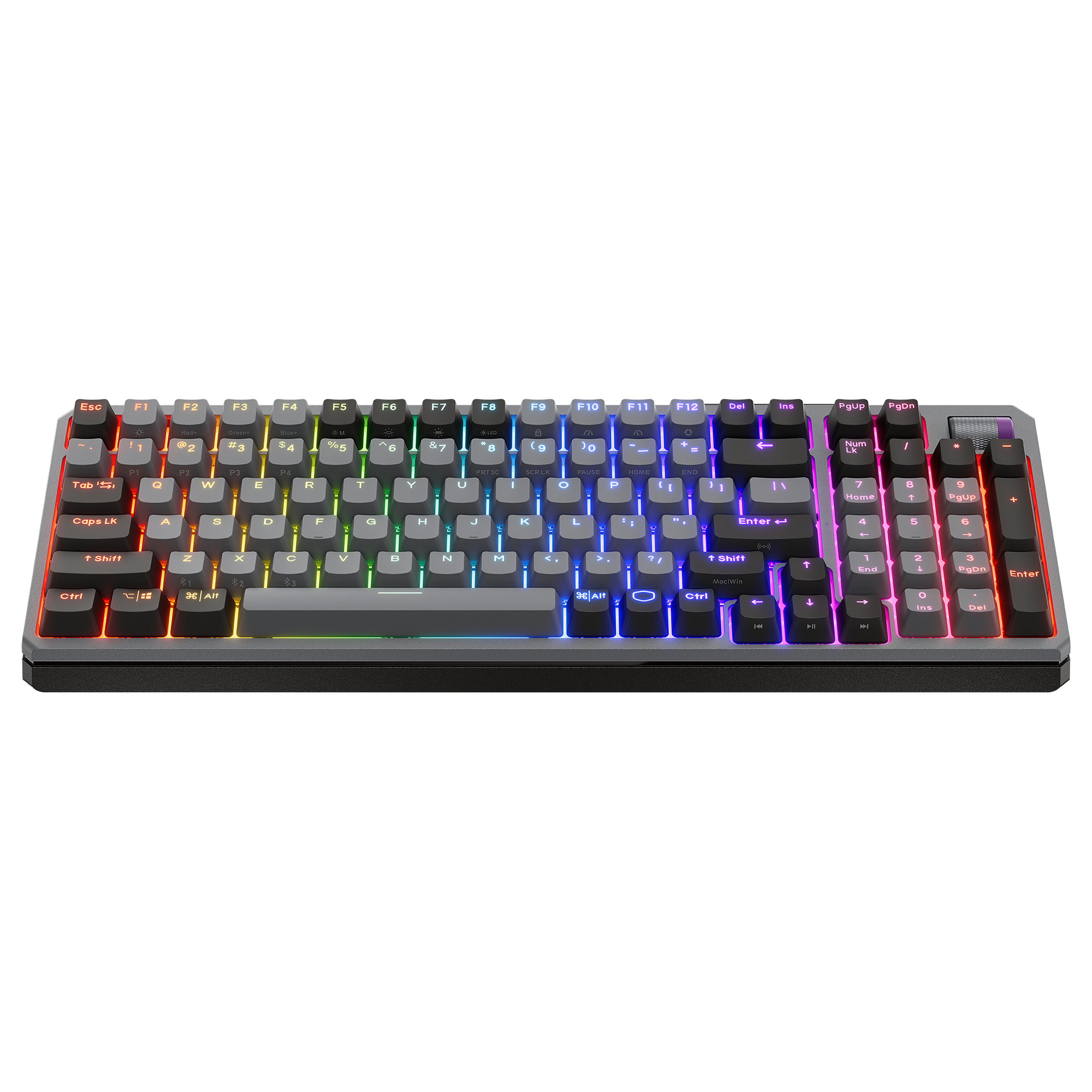 Tastierë Gaming Cooler Master MK770 / Wired / 98 Keys / Kailh Box V2 / USB + 2.4 GHz Wireless + Bluetooth 5.1 / AZERTY FR / RGB - Hiri 3