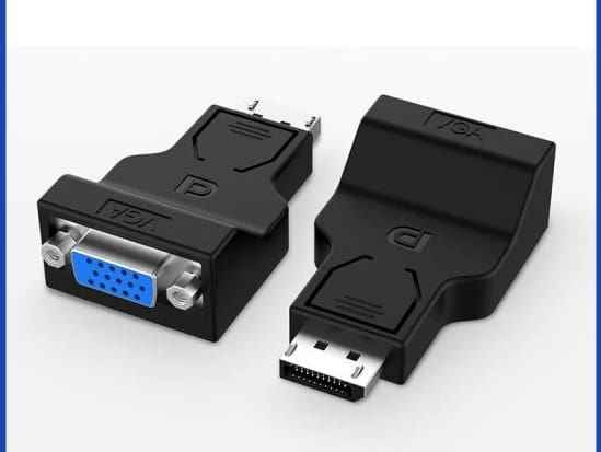 Konverter Display Port / Mashkull në VGA Femer / I zi 3