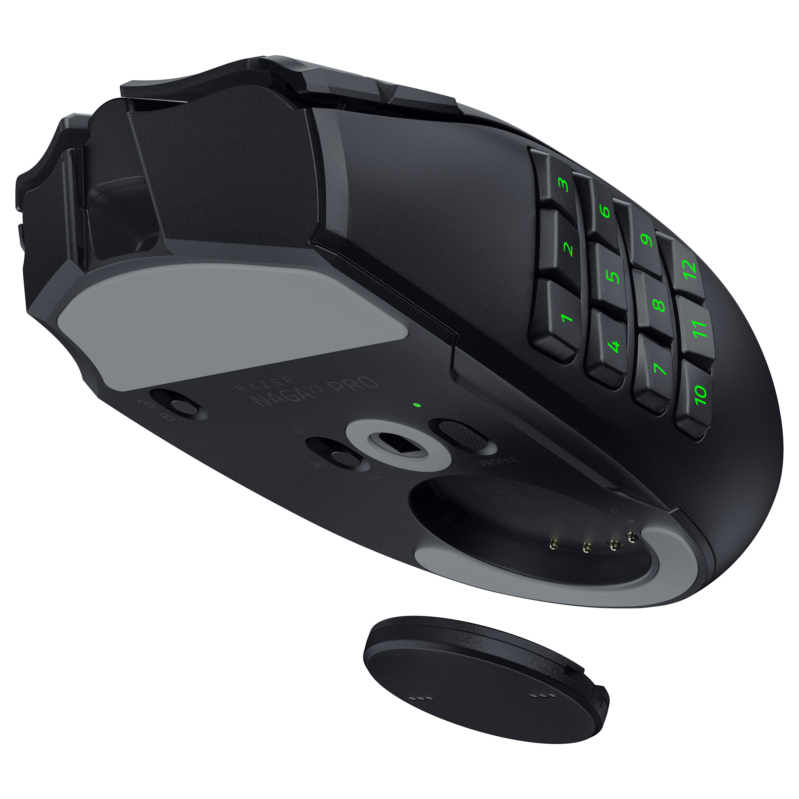 Maus Gaming pa Kabllo Razer Naga V3 Pro, Wireless 2.4GHz + Bluetooth, 50000 DPI, 23 Butona, RGB - Zezë 7