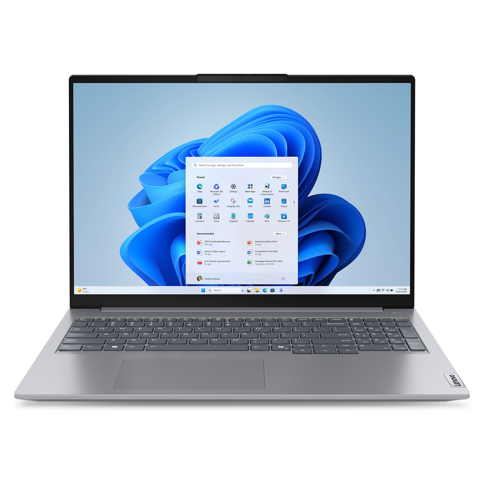 Laptop Lenovo ThinkBook 16 / Ryzen 5 7535HS / 8GB DDR5 / 256GB / 16" WUXGA IPS / AMD Radeon 660M / DE / Hiri