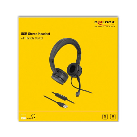 Kufje me kabllo DeLOCK 27180 / USB-A / Stereo - Zezë 2