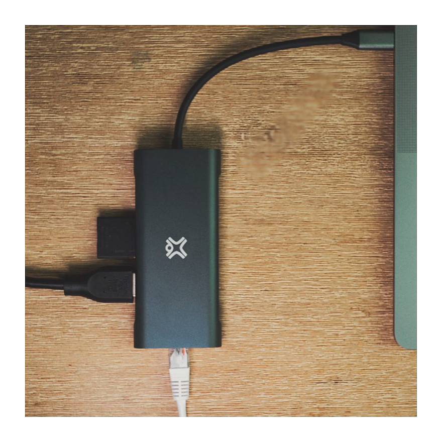 Hub USB-C XtremeMac XWH-HUB8-13, 8-port, HDMI 4K, 3x USB-A, SD/microSD, Ethernet Gigabit, USB-C PD 100W - Hiri 6