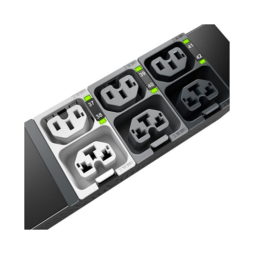 PDU APC NetShelter Advanced APDU10350ME, Metered, 3-Fazor, 22.1 kW, 400 V, 32 A, 48 Priza Kombinuese C13/C15/C19/C21, 0U – Zezë 10