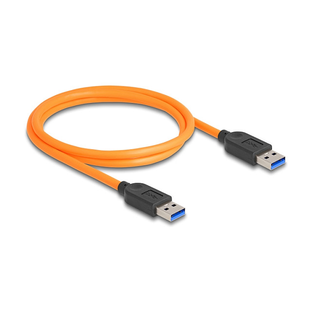 Kabllo USB DeLOCK 87962, USB-A në USB-A, USB 5 Gbps, për fotografim tethered, 1 m - Portokalli 2