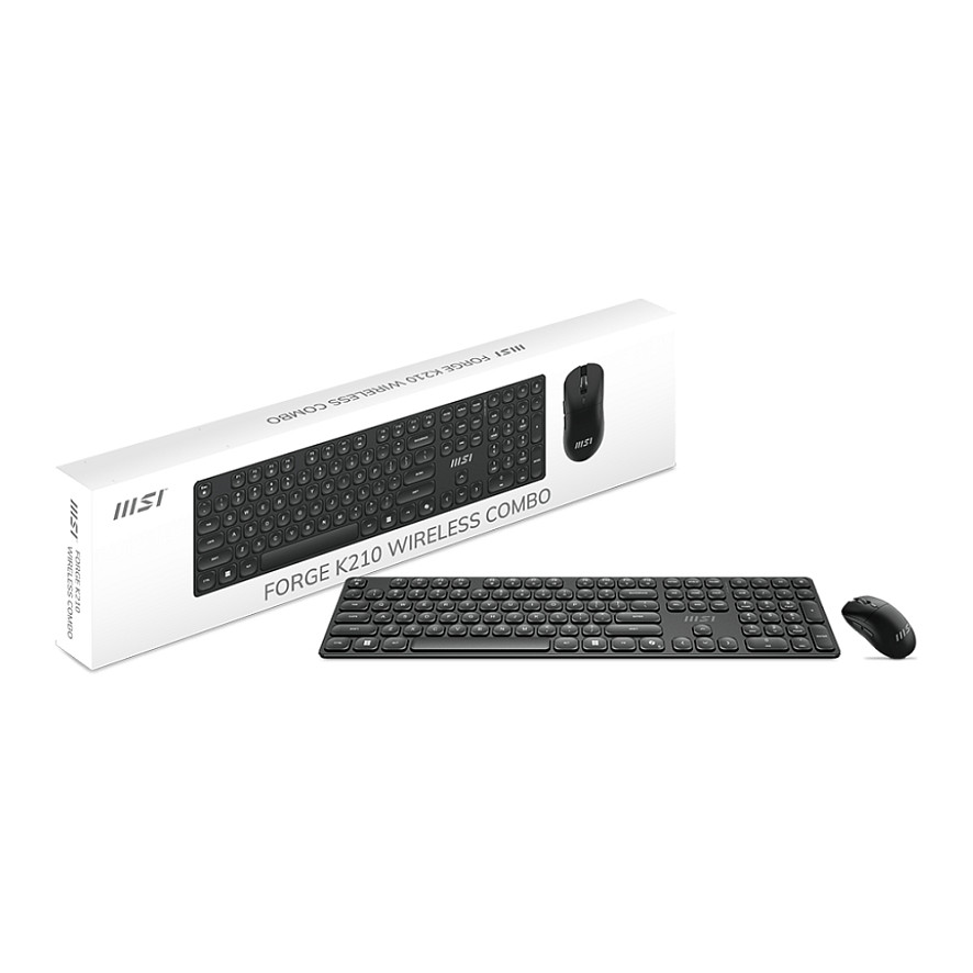 Combo (Tastierë & Maus ) MSI FORGE K210 W Keyboard + Mouse - Zezë thumbnail 5