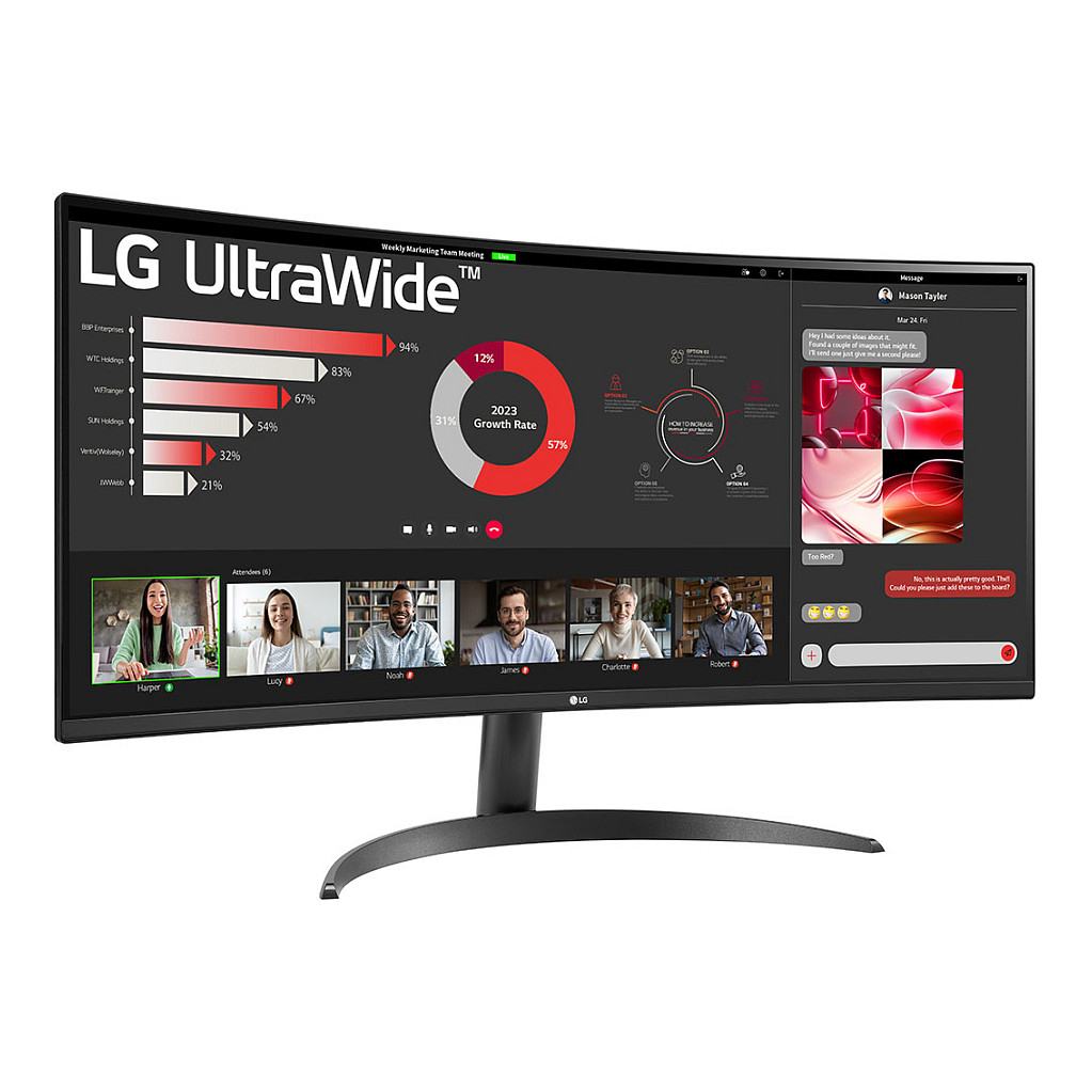 Monitor LG 34WR50QK-B / 34 Inch / WQHD / Ultra Wide / 100Hz / 5ms / I zi 3