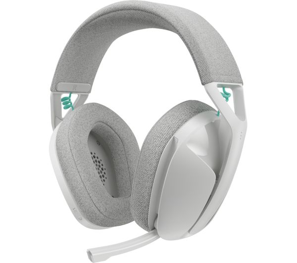 Kufje Gaming Logitech G321, LIGHTSPEED 2.4 GHz, Bluetooth 5.2, 40 mm, Flip-to-Mute – Bardhë/Gri