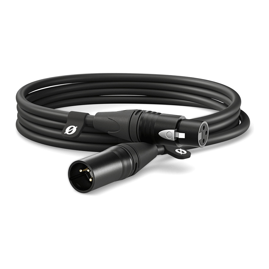 Kabllo RØDE XLR3M, XLR Mashkull në XLR Femër, 3 m - Zezë