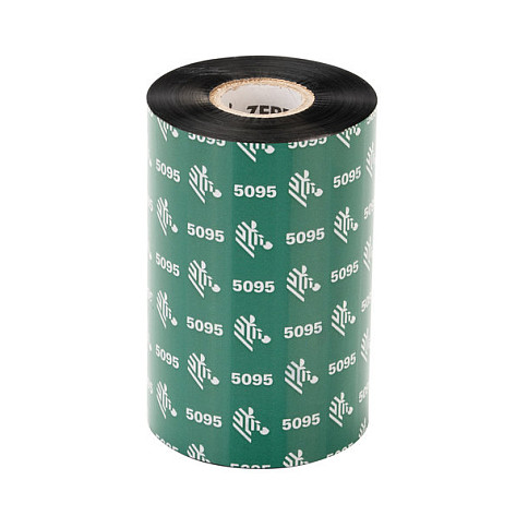 Shirit për printer etiketash Zebra 04800CT11007, rrëshirë, 110 mm × 74 m, 6 copë, për ZD420c dhe ZD420c-HC - Zezë 7