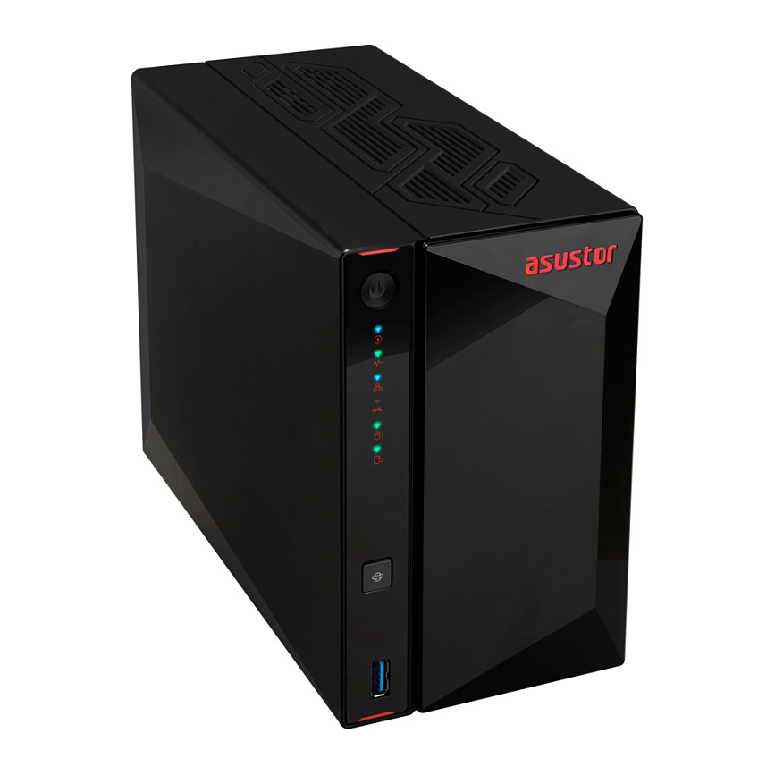 ASUSTOR Nimbustor 2 Gen2 AS5402T 2-Bay Desktop NAS Server – Intel Celeron N5105, 4GB DDR4, Dual 2.5GbE, 4x M.2 NVMe, HDMI 4K 3