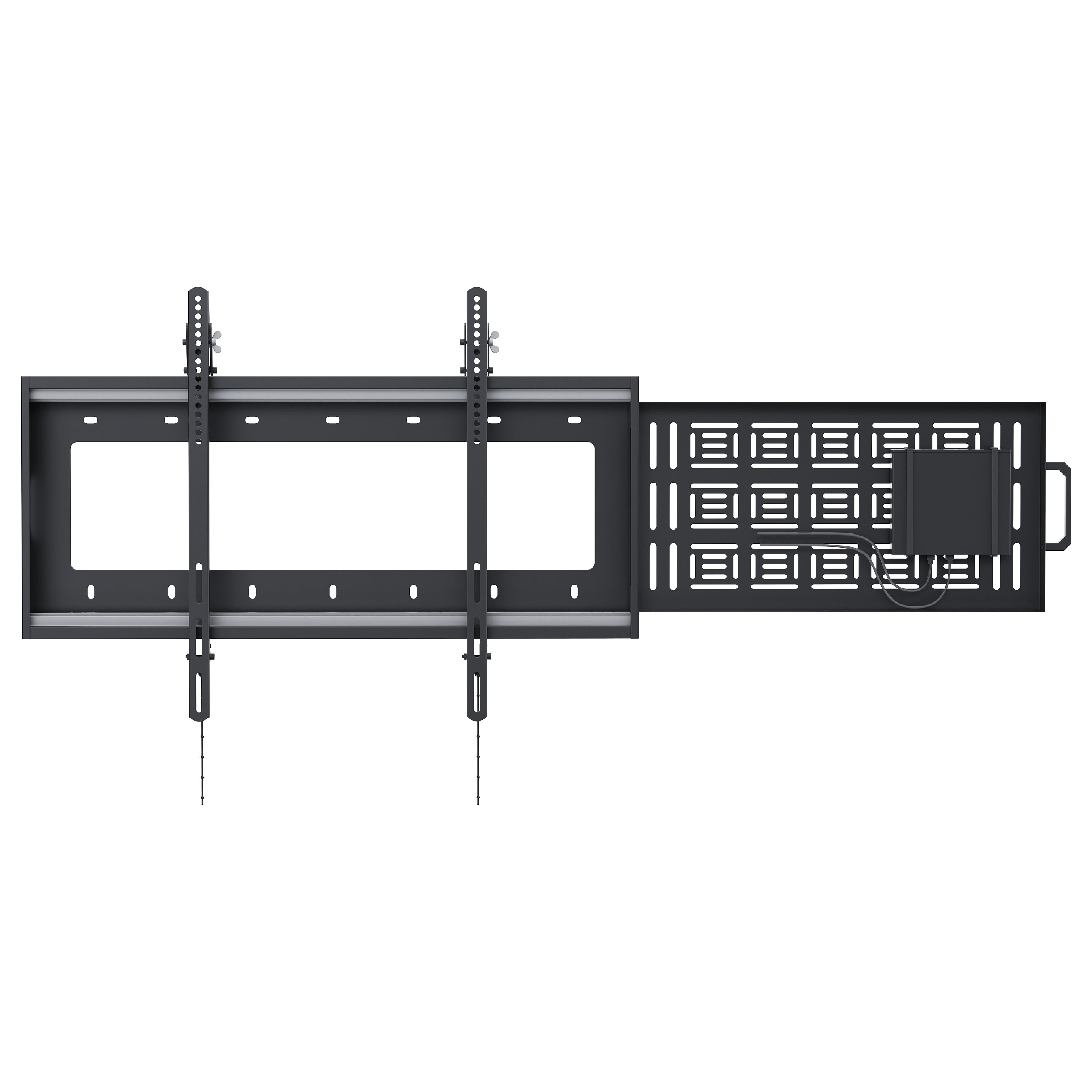 Mbajtëse për TV Vision VFM-W8X6S / 47–90" / deri 90kg / VESA 300x300–800x600 / Tilt / Slide-Out Storage - Zezë 4