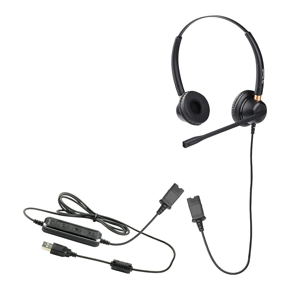 Kufje me kabllo Tellur Voice 520N / USB-A / QD / Binaural / 150–10.000 Hz - Zezë 4