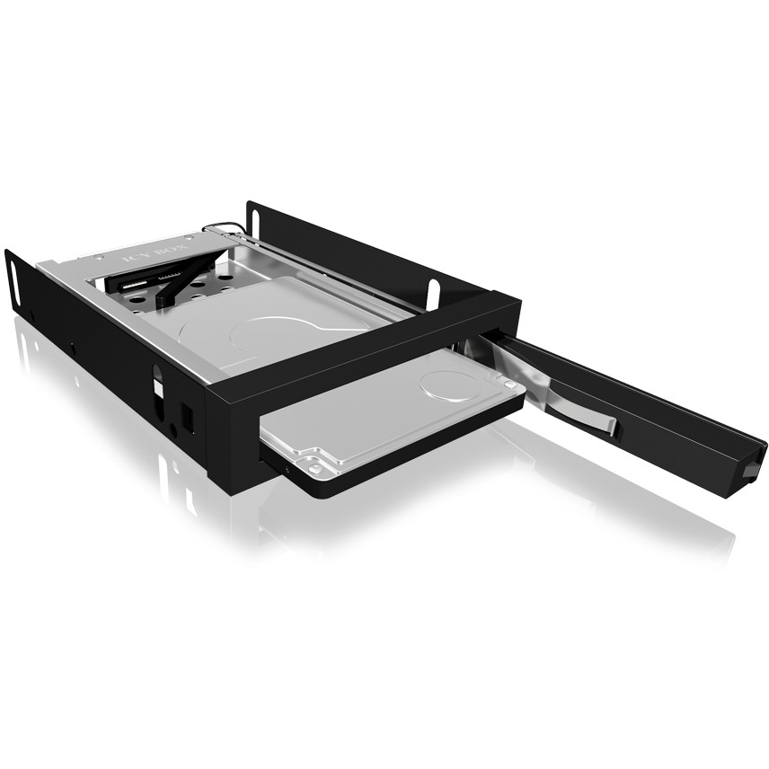 Aksesorë për disqe Hot-Swap Frame: 1× 2.5" SATA to 1× SATA host, trayless design, for 3.5" drive bay – ICY BOX